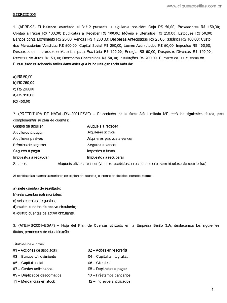 Ejercicios de Contabilidad Basica | PDF | Contabilidad | Economias
