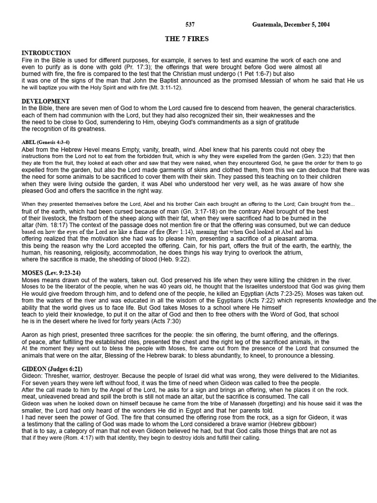 Biblical Significance of Fire in Faith | PDF | Elijah | Sacrifice