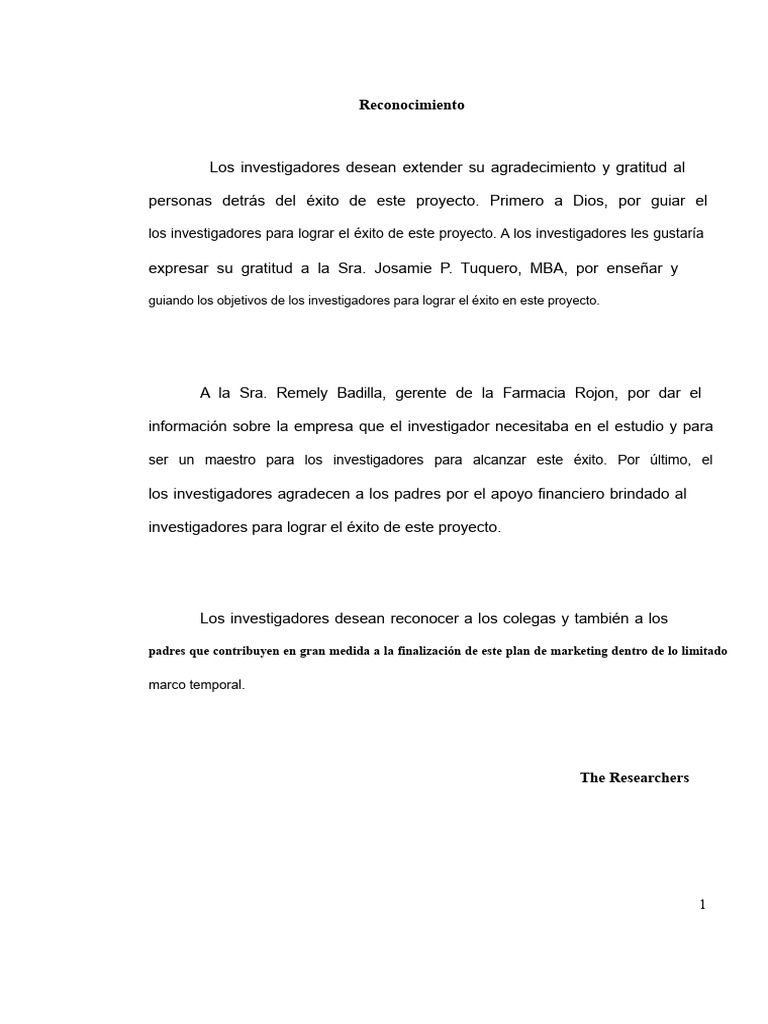 Plan de Marketing para Farmacia Rojon | PDF | Marketing | Marca