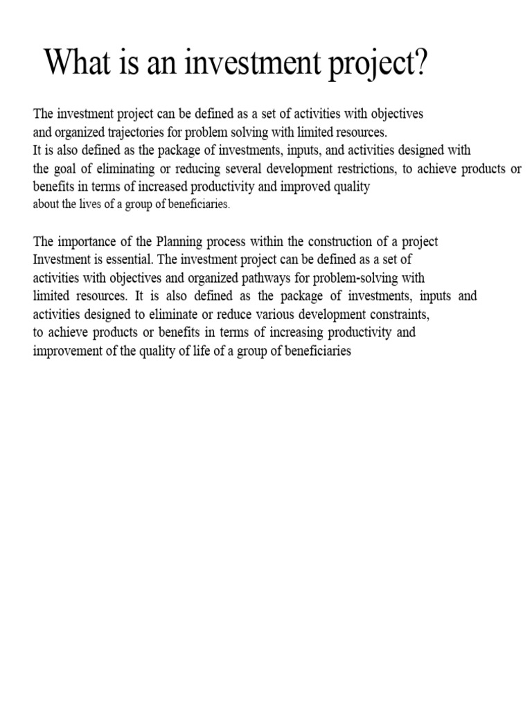 Understanding Investment Projects Explained | PDF | Condominium | Investing