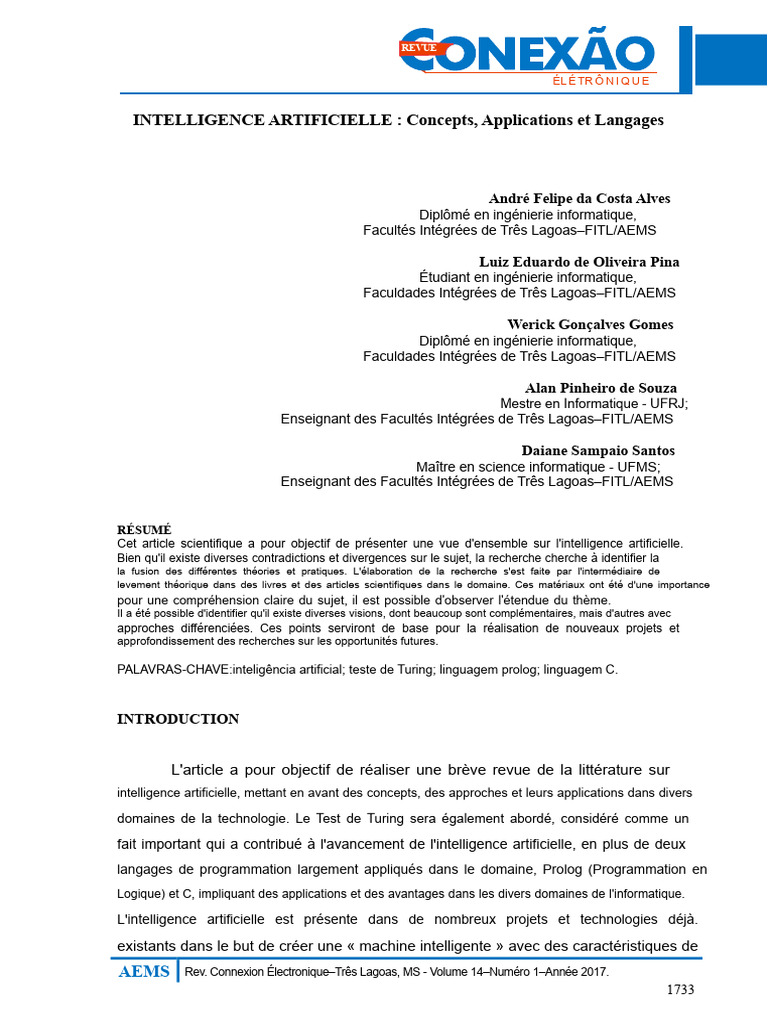 Concepts et Applications de l'IA | PDF | Intelligence artificielle ...