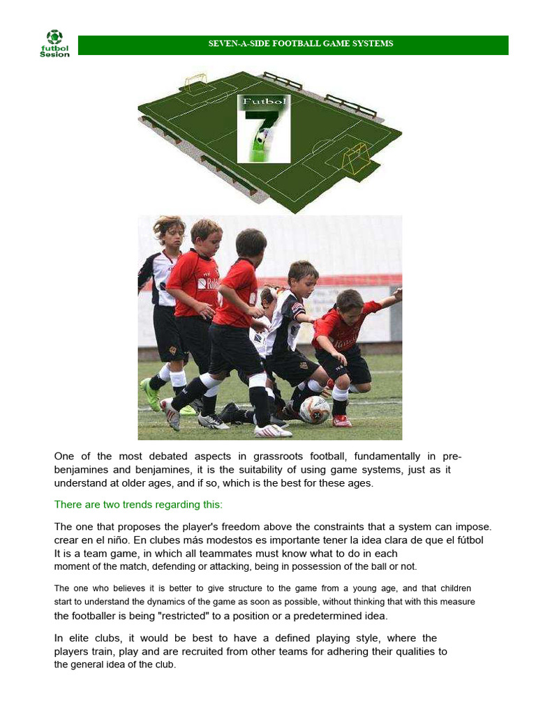 7-a-Side Football Game Systems Guide | PDF | Forward (Association ...
