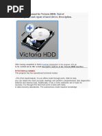 Victoria HDD Manual: Overview & Usage | PDF | Hard Disk Drive | Solid ...