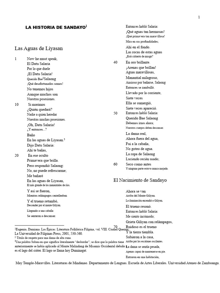 El Cuento de Sandayo | PDF