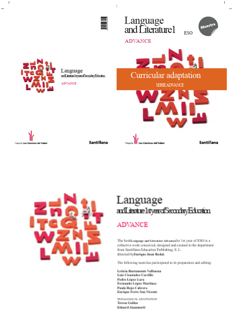 Language and Literature for 1st ESO | PDF | Word | Stress (Linguistics)