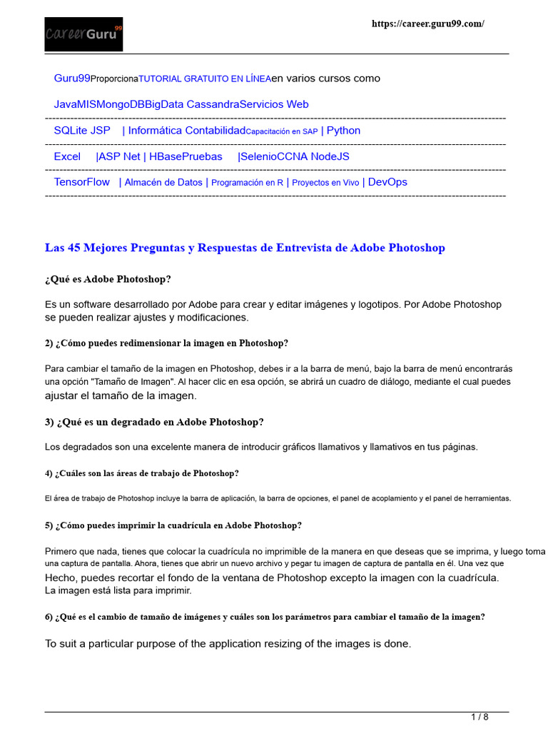 Tutoriales y Recursos de Informática Gratis | PDF | Adobe Photoshop ...