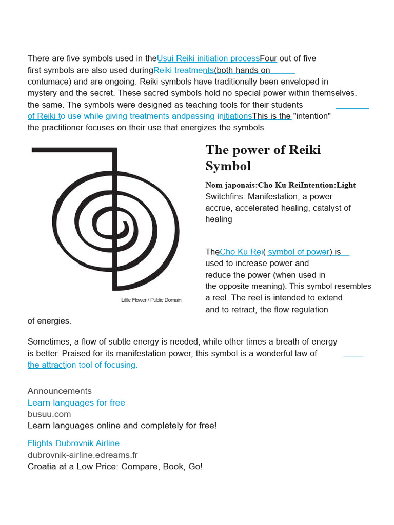 Five Symbols of Traditional Usui Reiki | PDF | Reiki | Spirituality