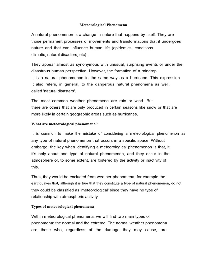 Meteorological Phenomena | PDF | Tropical Cyclones | Meteorology