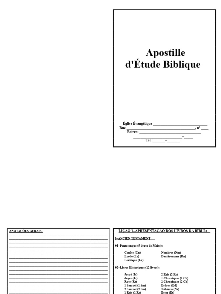Guide d'Étude des Livres de la Bible | PDF | Épître aux Hébreux | Livre ...