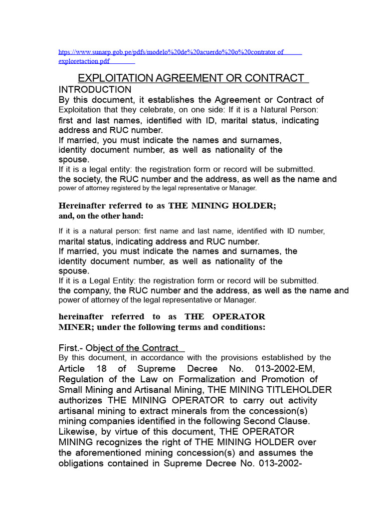 COMMUNITY-MINING AGREEMENT.docx | PDF | Mining | Ratification