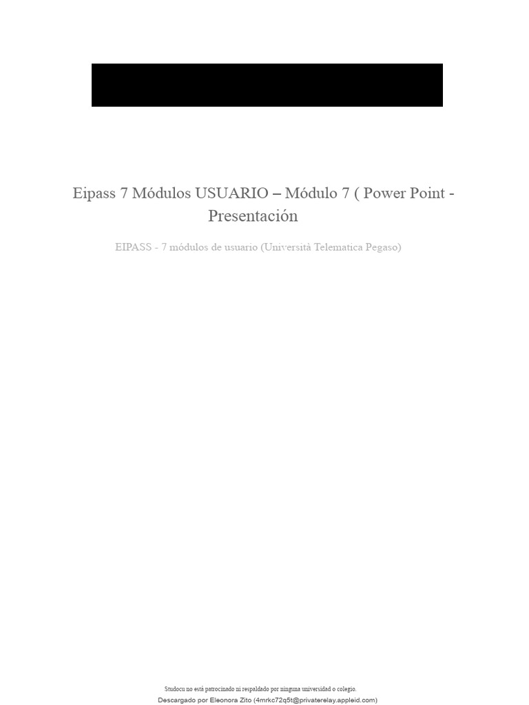 PowerPoint: Guía del Módulo 7 EIPASS | PDF | Microsoft PowerPoint ...