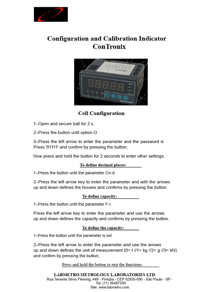 Configuration and Calibration Guide | PDF