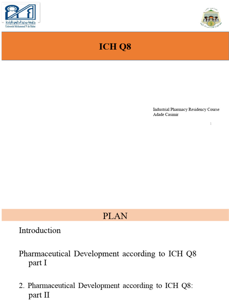 ICH Q8: Pharmaceutical Development Guide | PDF | Drug Development ...
