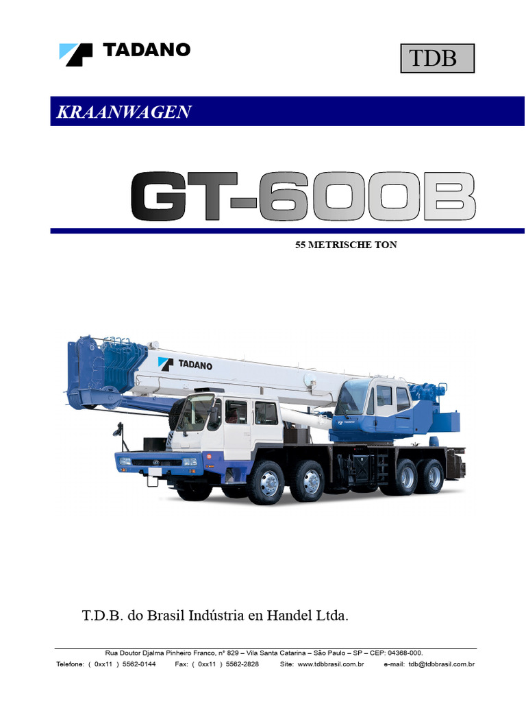 60T - Tadano - GT 600 B | PDF