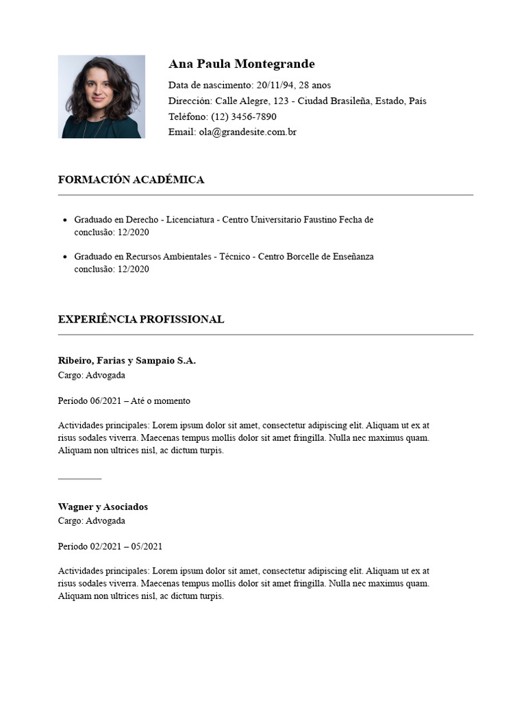 Perfil Profesional de Ana Paula Montegrande | PDF | Aprendizaje