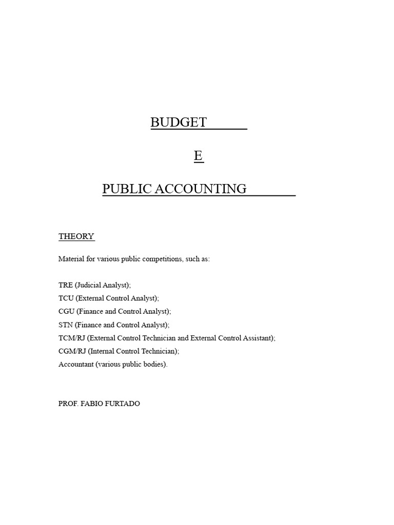 Budgeting and Public Accounting Guide | PDF | Expense | Budget