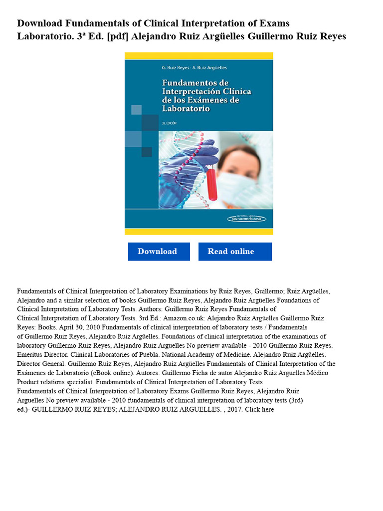 Clinical Interpretation of Lab Exams PDF | PDF