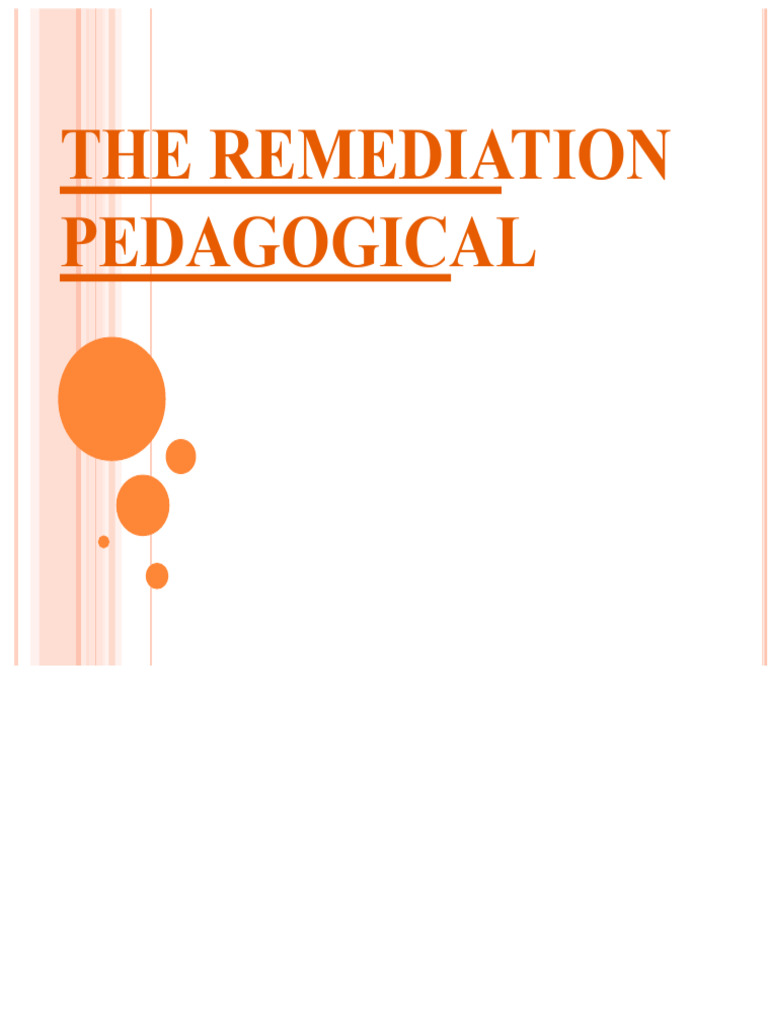 Pedagogical Remediation (1) | PDF | Learning | Cognition