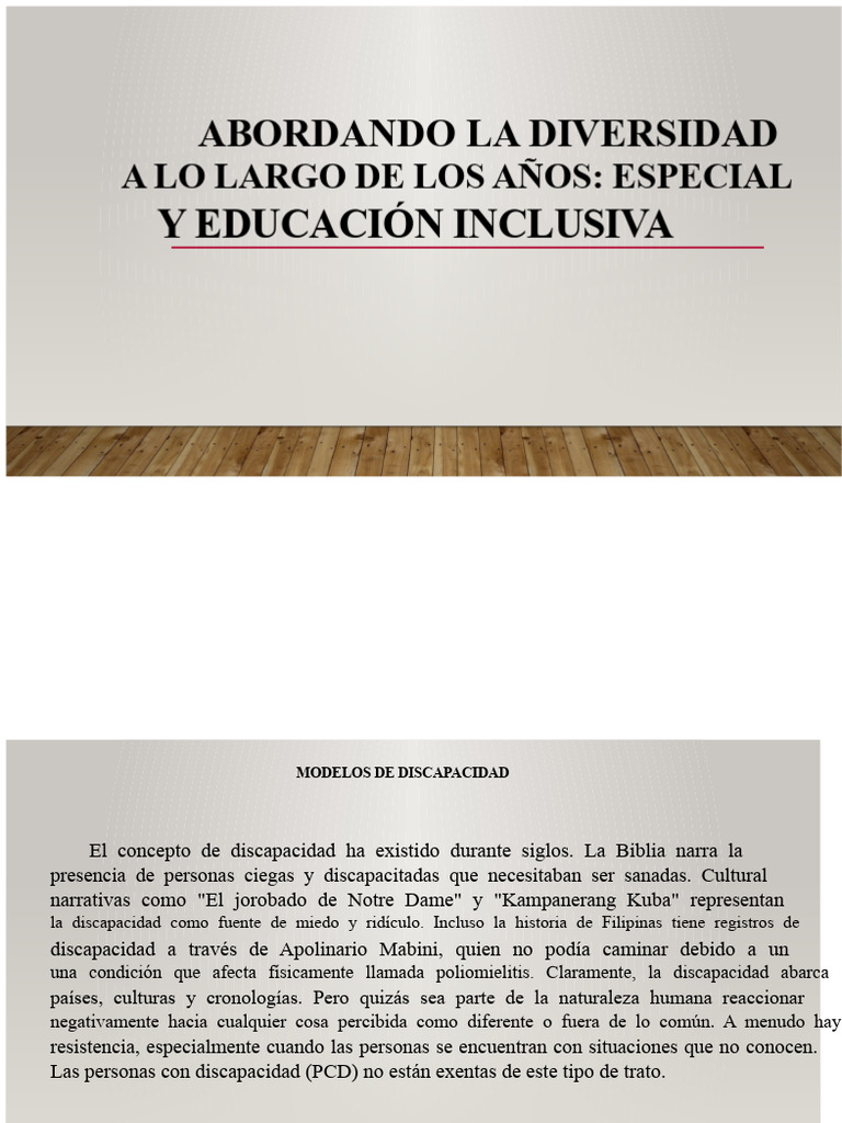 Historia y Modelos de Discapacidad | PDF | Invalidez | Inclusión ...