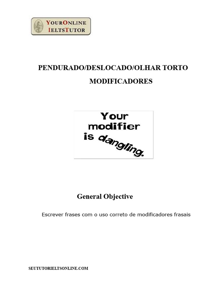 Corrigindo Modificadores Deslocados e Pendentes | PDF