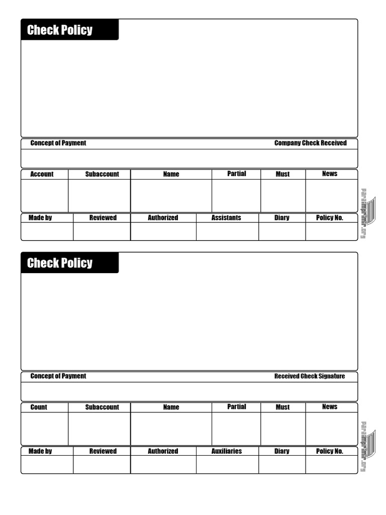 Check Policy and Payment Guidelines | PDF