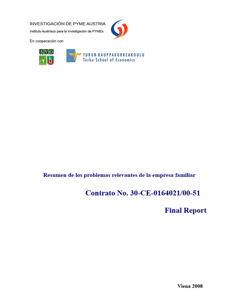 Resumen de los problemas relevantes de las empresas familiares | PDF ...