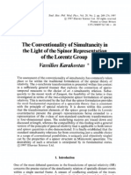 Karakostas - The Conventionality of Simultaneity in The Light of The Spinor Representation of The Lorentz Group