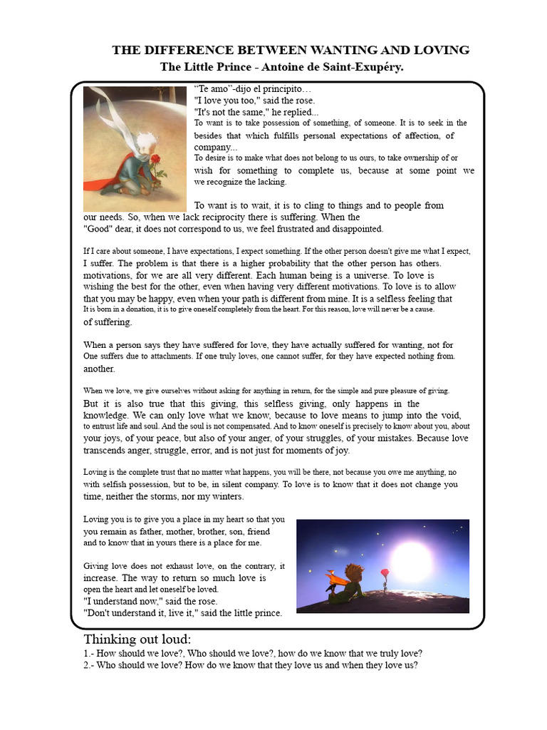 Wanting vs. Loving Explained | PDF | Love | Soul