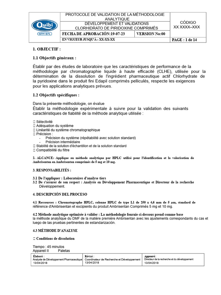 Validation HPLC pour Ambrisentan | PDF | Chromatographie en phase ...