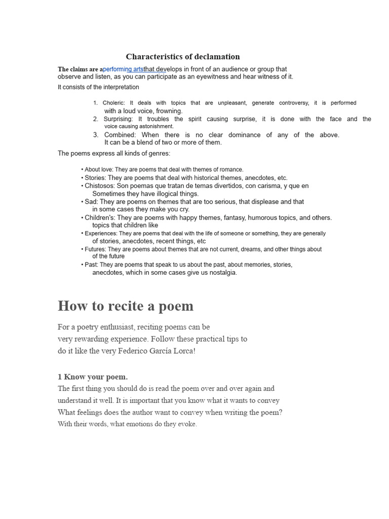 Understanding Declamation Techniques | PDF | Poetry | Rhyme