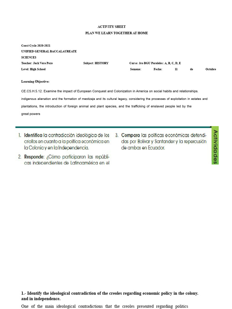 ACTIVITY SHEET #16 HISTORY final | PDF