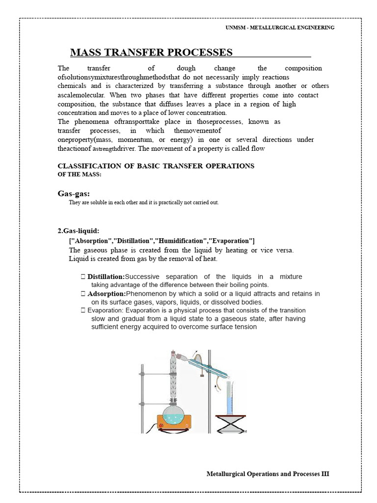 Mass Transfer Processes in Metallurgy | PDF | Evaporation | Liquids