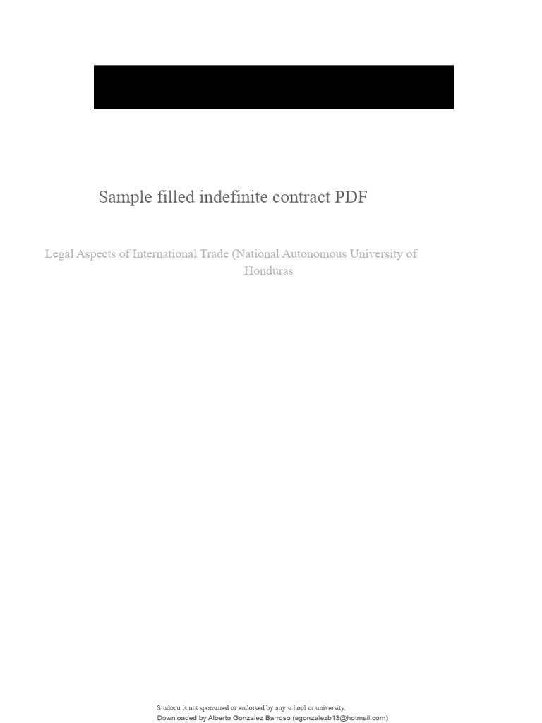 Sample Indefinite Employment Contract PDF | PDF | Social Security ...