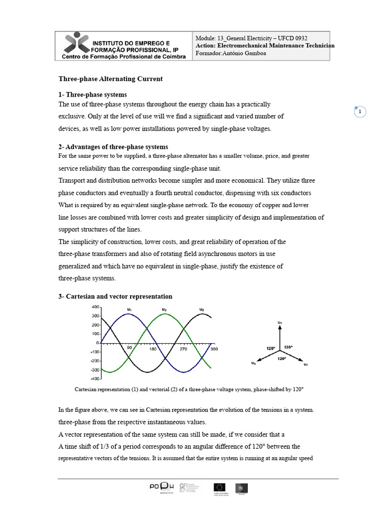 Three-Phase Electricity Systems Explained | PDF | Electric Current ...