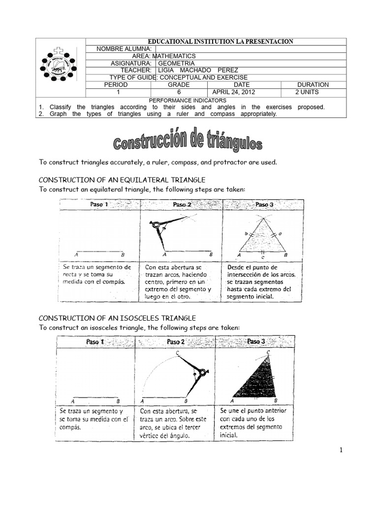 Geometry Guide for 6th Grade Triangles | PDF | Triangle | Geometric Shapes