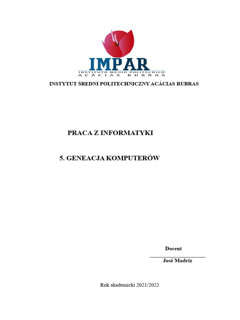 Generacja Komputerów | PDF