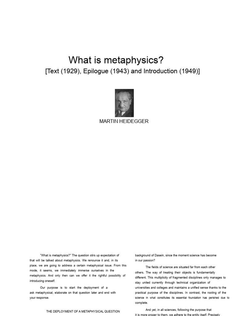 Understanding Metaphysics and Nothingness | PDF | Metaphysics | Nothing