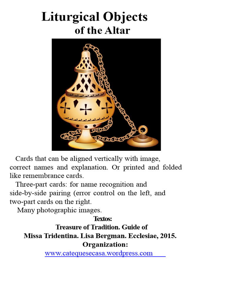 Essential Liturgical Objects Guide | PDF | Altar | Christian Worship ...