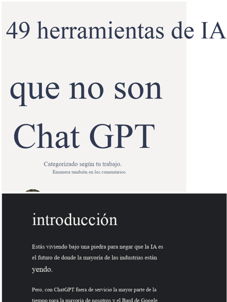 49 Alternativas a ChatGPT para IA | PDF | Inteligencia artificial ...
