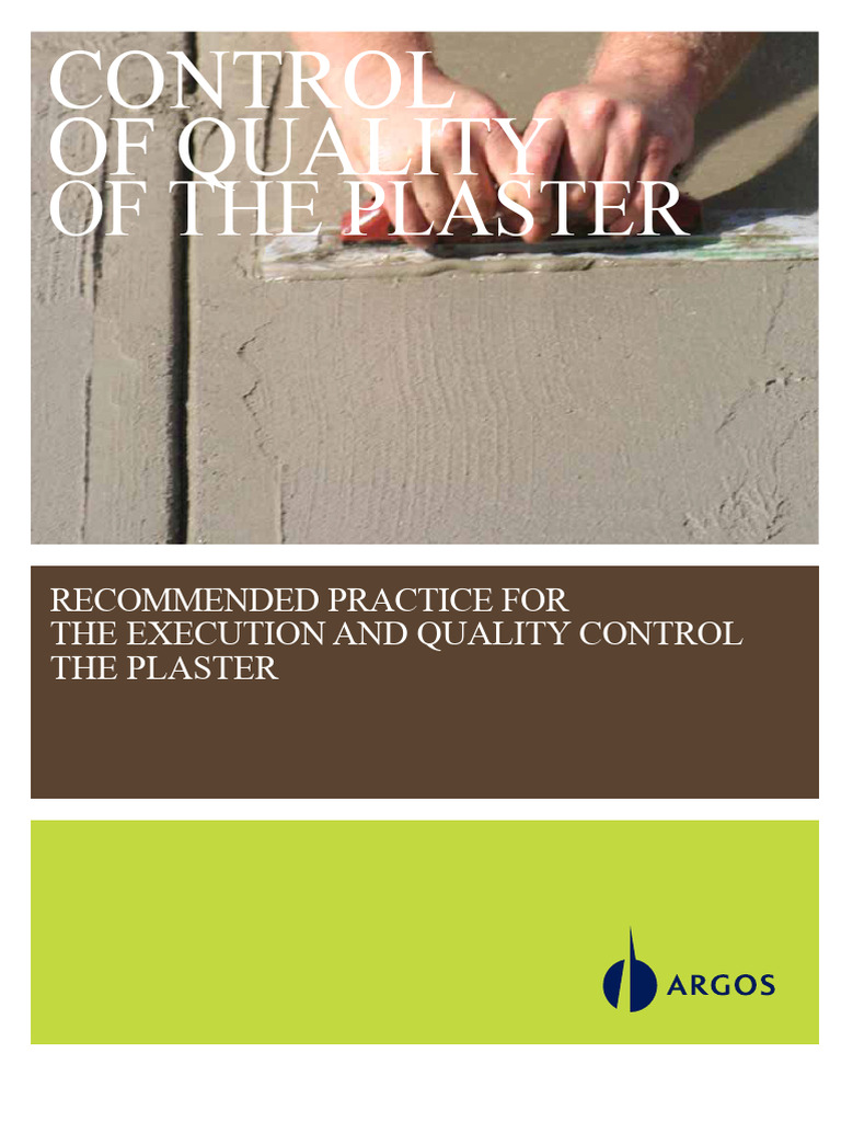 Plaster Quality Control Guidelines | PDF | Lime (Material) | Mortar ...