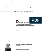 CEPAL ARAVENA Demanda de Exportaciones Argentina y Chile