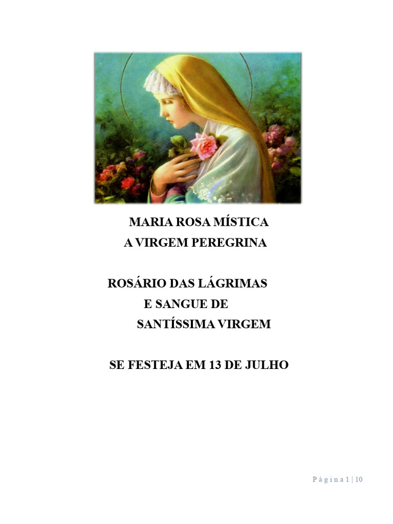Oração e Devoção à Rosa Mística | PDF | Maria, mãe de Jesus | Rosário