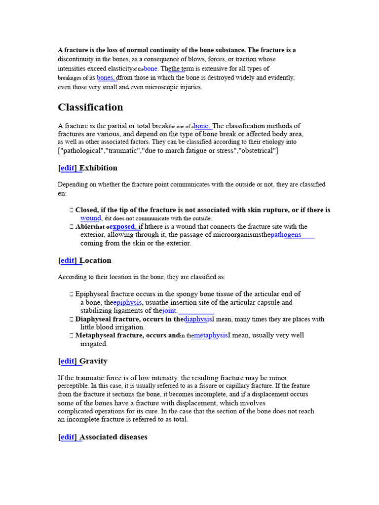 Understanding Bone Fractures and Types | PDF | Bone | Fracture