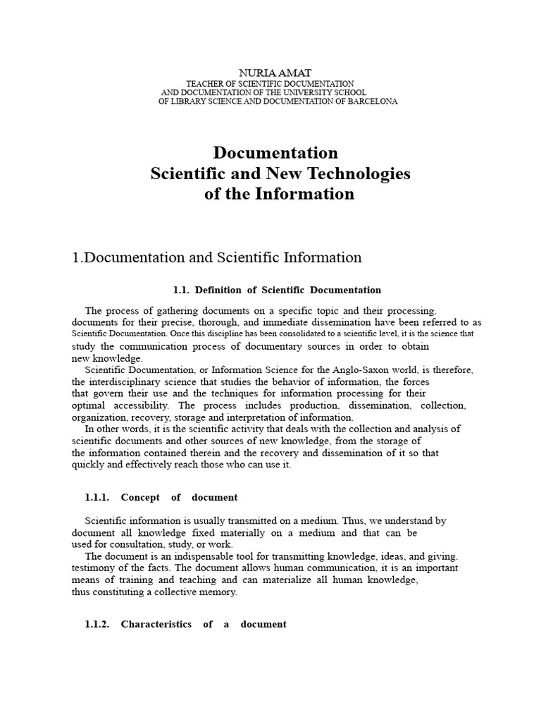 Understanding Scientific Documentation | PDF | Information | Libraries