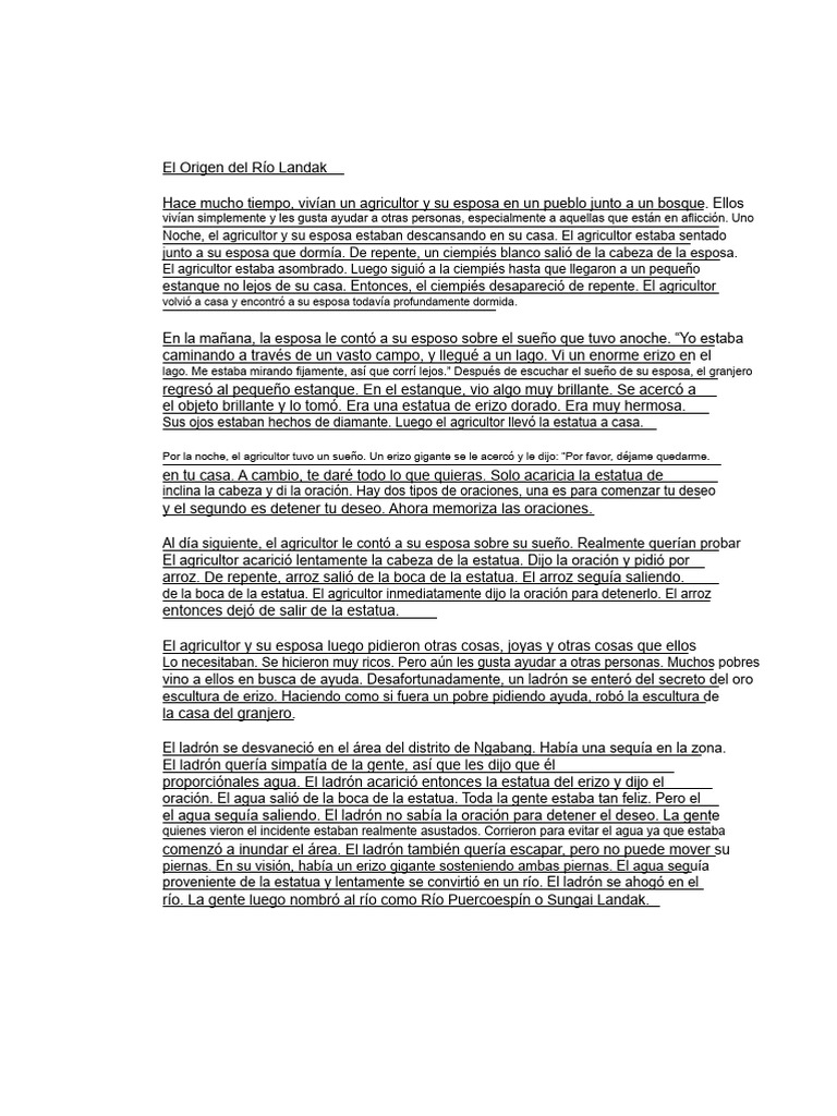 El origen del río Landak | PDF