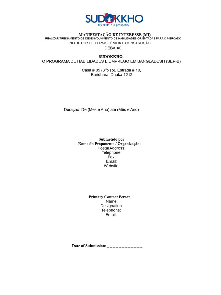 Modelo de EOI | PDF