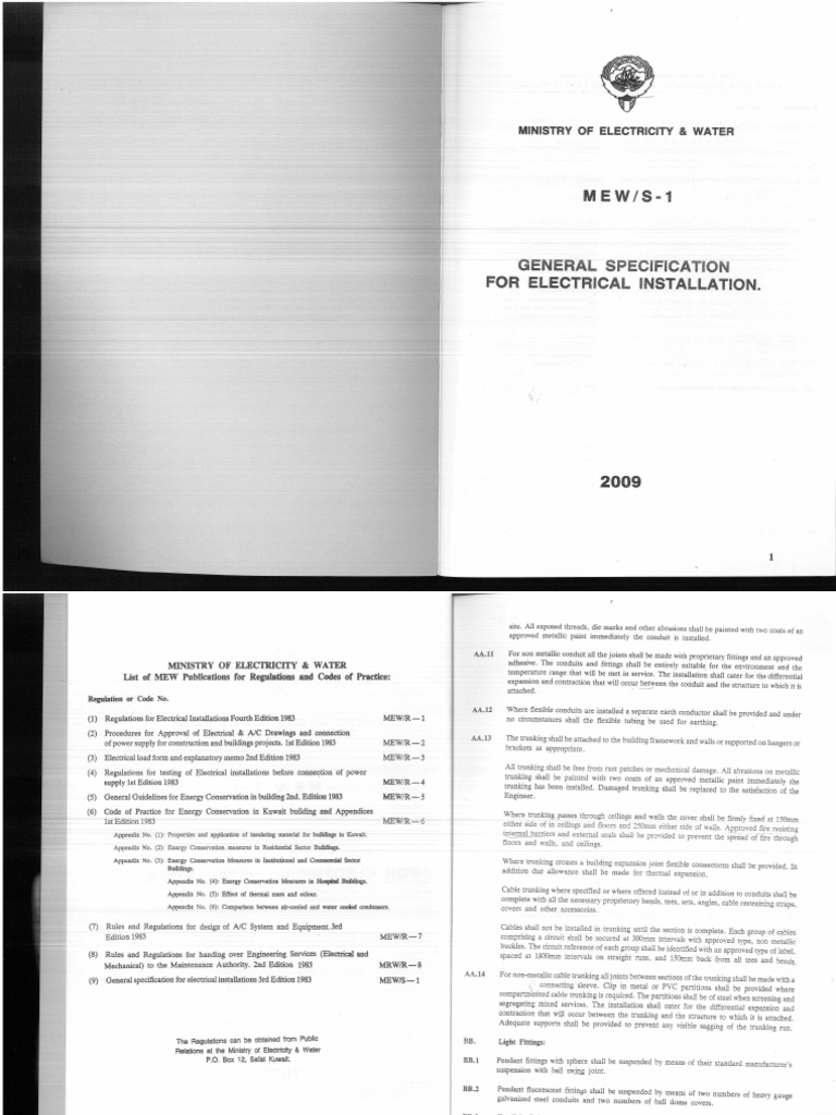 Standards of Electrical Installation - S1 | PDF