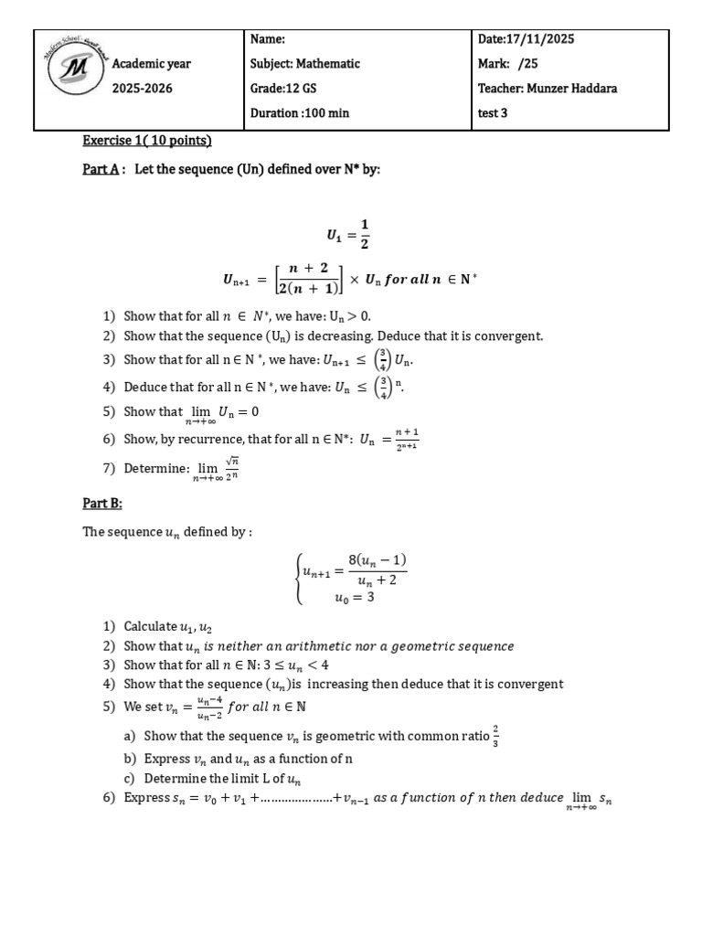 Sequence Convergence and Complex Equations | PDF | Sequence ...