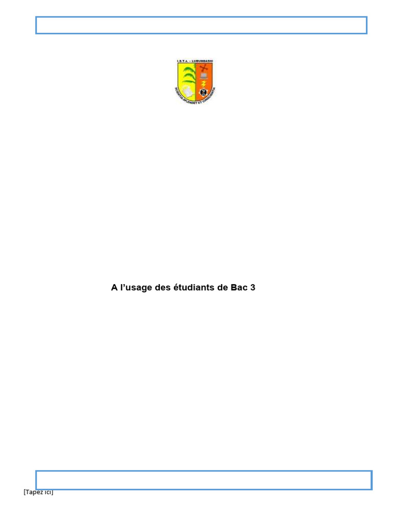 Support de cours : Commande Numérique ELM | PDF | Données numériques ...