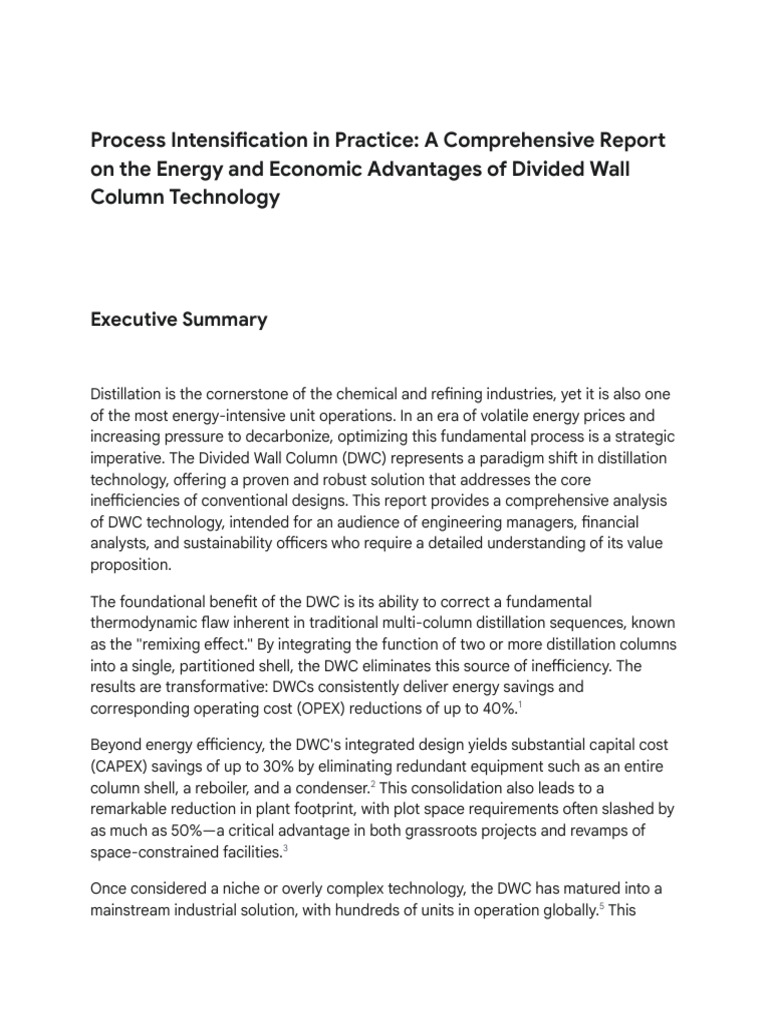Process Intensification in Practice - A Comprehensive Report On The ...